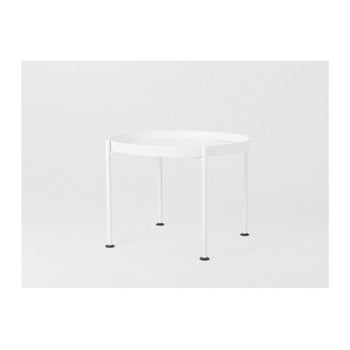 Masă auxiliară custom form hanna, ⌀ 60 cm, alb
