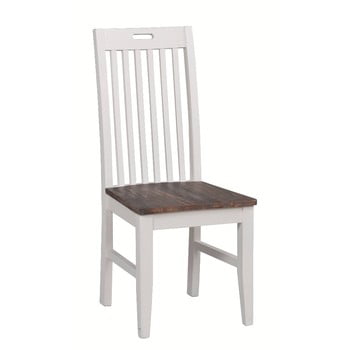 Scaun din lemn de pin rowico nottingham, alb