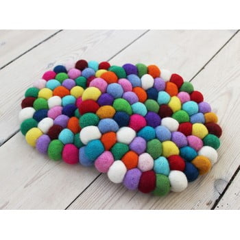 Suport pahar, cu bile din lână wooldot ball coaster multi, ⌀ 20 cm