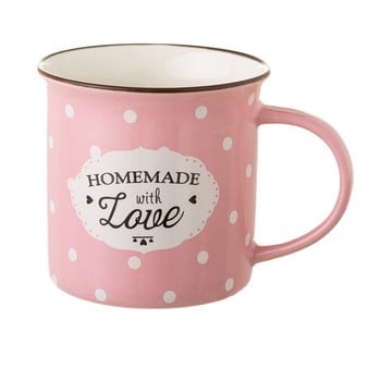 Cană din porțelan unimasa homemade, 230 ml, roz