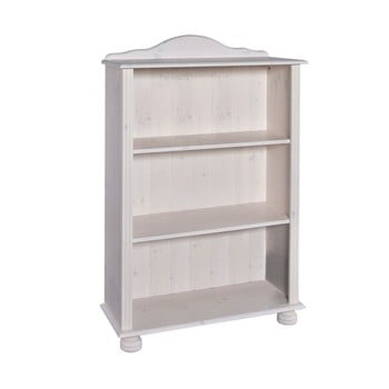 Bibliotecă joasă din lemn de pin støraa ella, alb