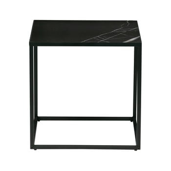 Masă auxiliară cu blat în decor de marmură vtwonen, 45 x 45 cm, negru