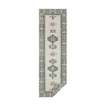 Covor reversibil bougari duque, 80 x 250 cm, verde-crem