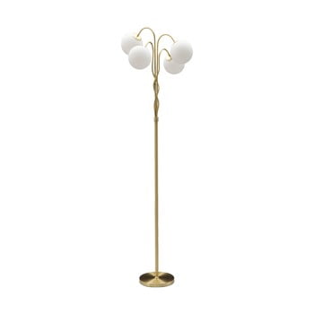 Lampadar mauro ferretti glamy 4 light, alb - negru