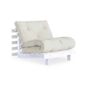 Fotoliu extensibil karup design roots white/natural