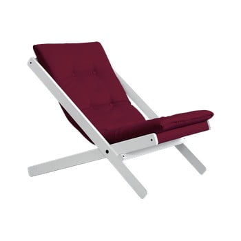 Fotoliu pliant karup design boogie white/bordeaux
