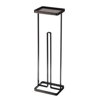 Suport cu etajeră pentru hârtie igienică yamazaki tower, negru