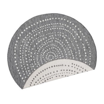 Covor rotund, reversibil bougari bali, Ø 200 cm, gri