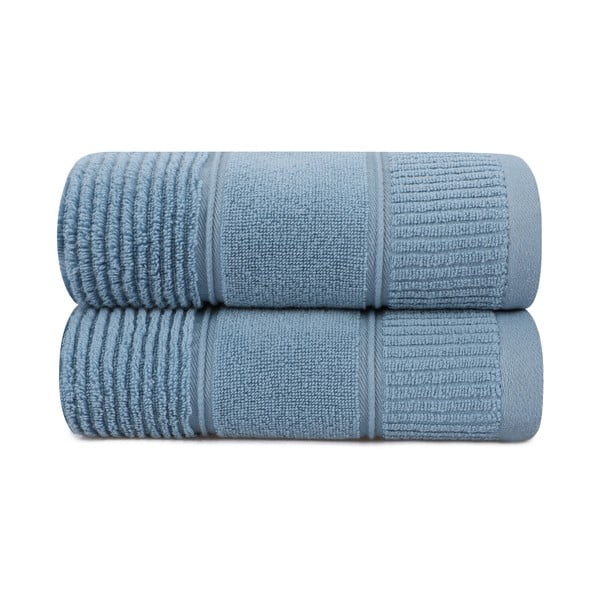 Sada 2 modrých bavlněných ručníků Foutastic Daniela, 50 x 90 cm