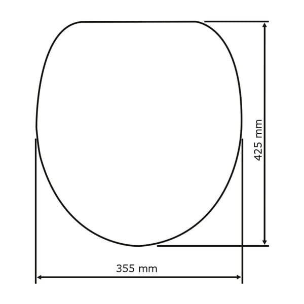 WC sedátko a snadným zavíráním Wenko Bellevue, 42,5 x 35,5 cm
