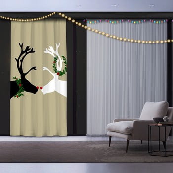 Draperie crăciun reindeers, 140 x 260 cm