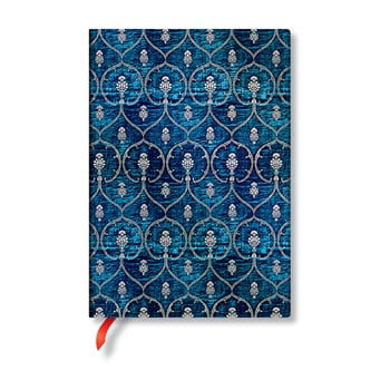 Agendă dictando cu copertă tare paperblanks blue velvet, 144 file, albastru