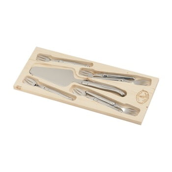 Set 7 piese pentru tort în suport din lemn Jean Dubost All Inox