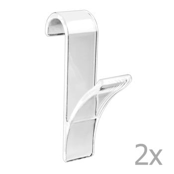 Set 2 cârlige transparente pentru prosoape wenko radiator