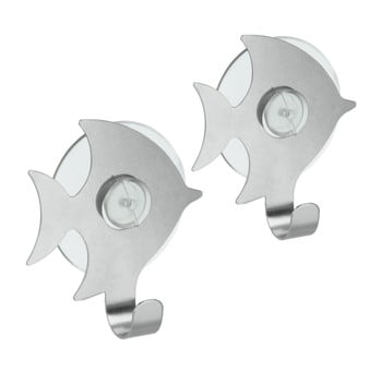 Set 2 cârlige cu ventuză metaltex pesce