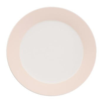 Farfurioară din porțelan pentru desert villeroy & boch caffé club uni pearl, 21 cm, alb-roz
