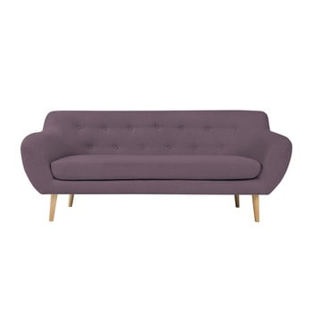 Canapea cu 3 locuri și picioare de culoare deschisă Mazzini Sofas Sicile, mov title=Canapea cu 3 locuri și picioare de culoare deschisă Mazzini Sofas Sicile, mov