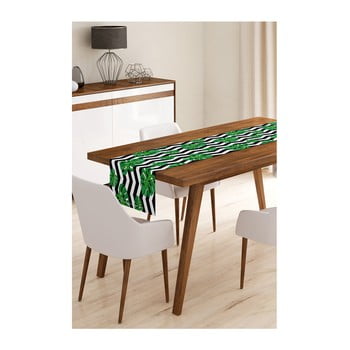 Napron din microfibră pentru masă Minimalist Cushion Covers Jungle Stripes, 45 x 145 cm