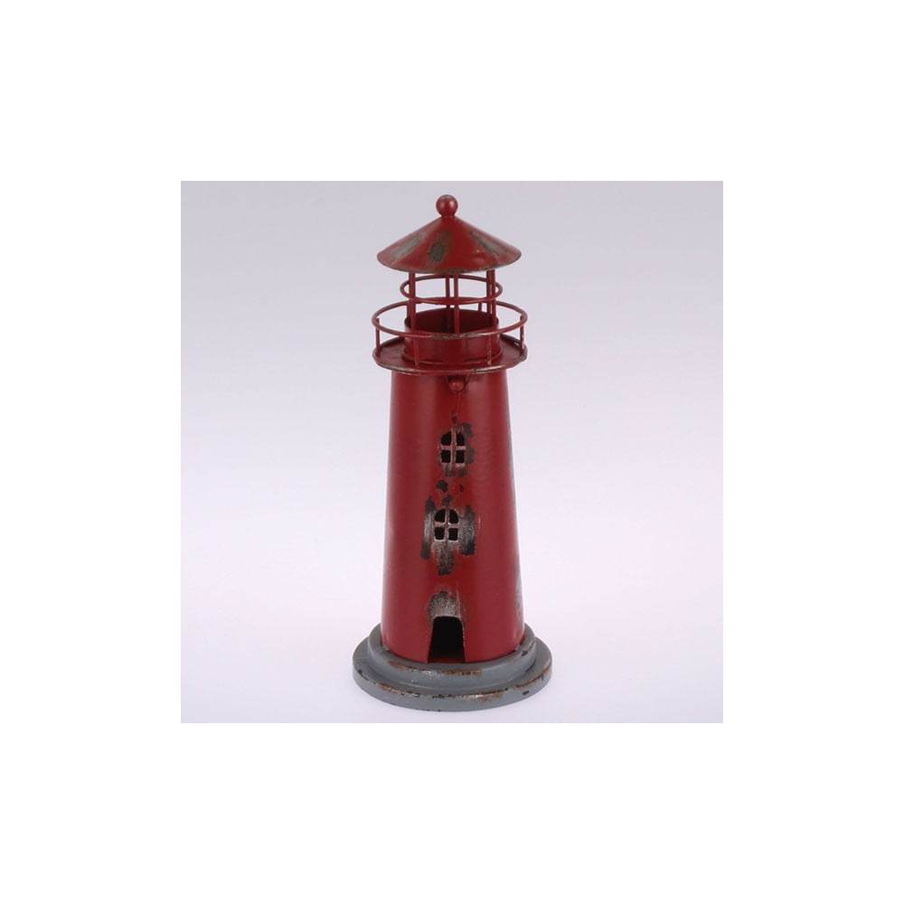 Kovový závěsný svícen Red Lighthouse, 22 cm