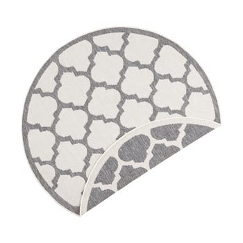 Covor adecvat pentru exterior bougari palermo, ⌀ 200 cm, gri-crem