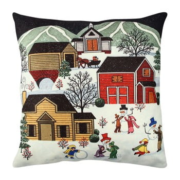 Pernă winter village, 43 x 43 cm