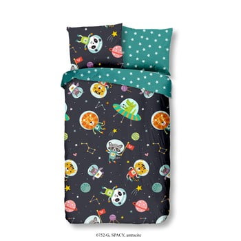Lenjerie de pat din bumbac pentru copii good morning spacy, 140 x 200 cm