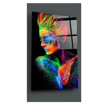 Tablou din sticlă insigne colorful