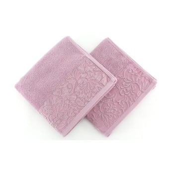 Set 2 prosoape burumcuk dusty, 50 x 90 cm, roz