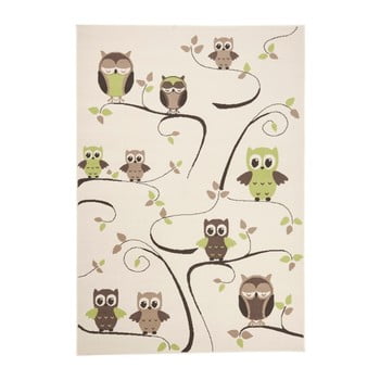 Covor zala living owl, 140 x 200 cm, verde-maro