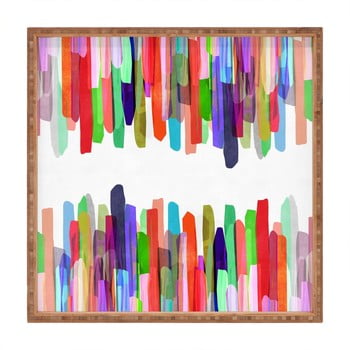 Tavă decorativă din lemn colours, 40 x 40 cm