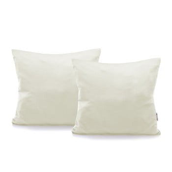 Set 2 fețe de pernă din bumbac decoking amber ecru, 40 x 40 cm, gri - bej