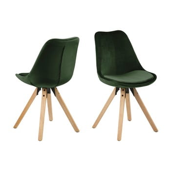 Set 2 scaune actona damia velvet, kaki
