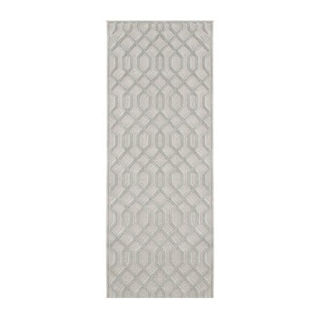 Covor mint rugs shine karro, 80 x 250 cm, gri
