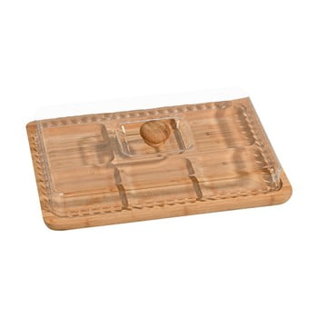 Tavă din bambus cu capac pentru micul dejun jacob, 33 x 23 cm
