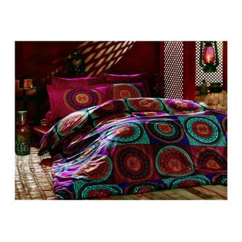 Lenjerie de pat din bumbac ranforce și cearșaf gipsy classic, 200 x 220 cm