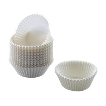 Set 200 coșulețe din hârtie pentru mini brioșe kaiser , alb