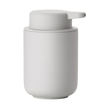Dispensor din ceramică pentru săpun zone soft grey, 250 ml, gri deschis