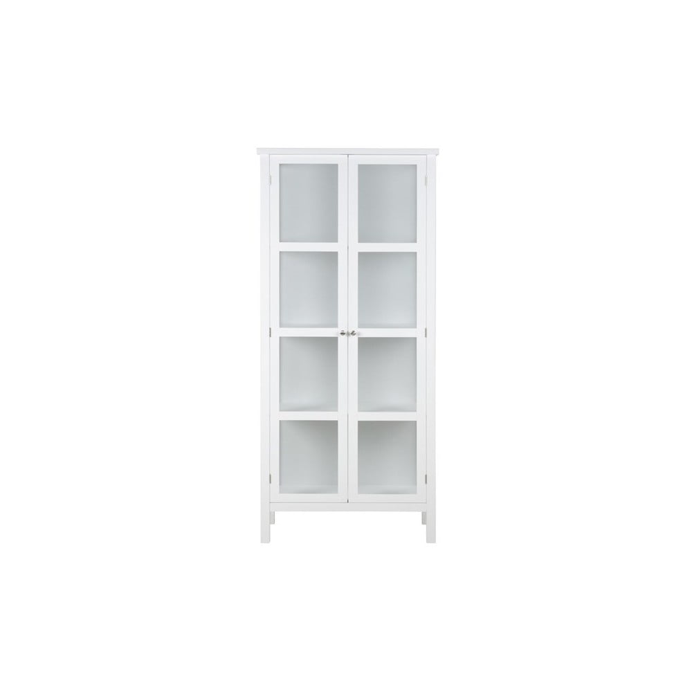 Bílá 2dveřová vitrína Actona Eton, výška 180 cm