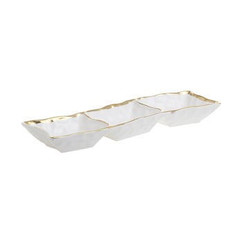 Bol pentru servit din porțelan inart party, 34 x 12 cm, alb