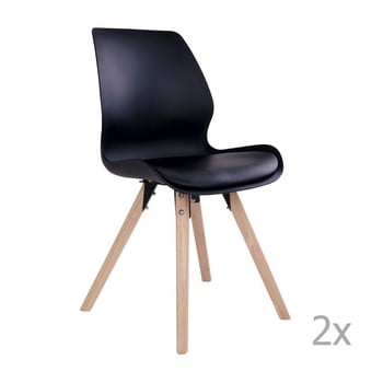 Set 2 scaune house nordic rana, negru