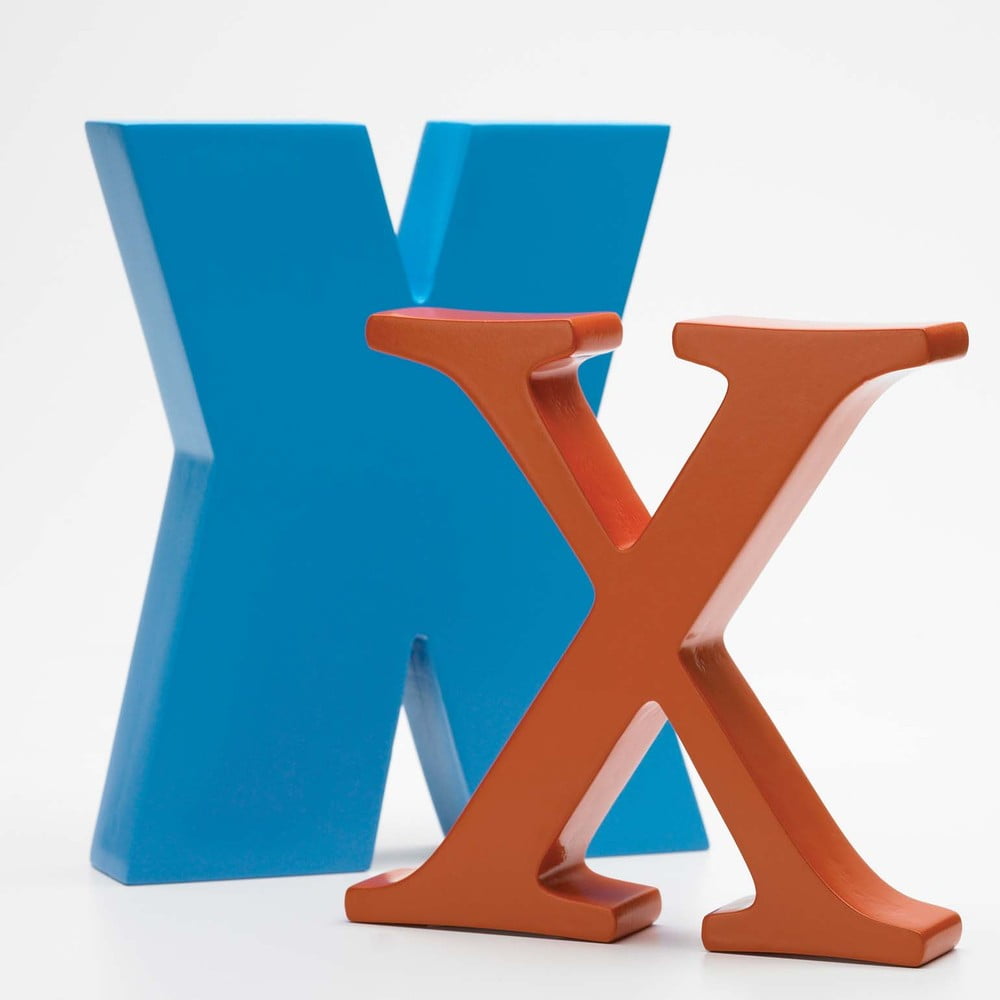 Velké "X" 17x14 cm, modrá