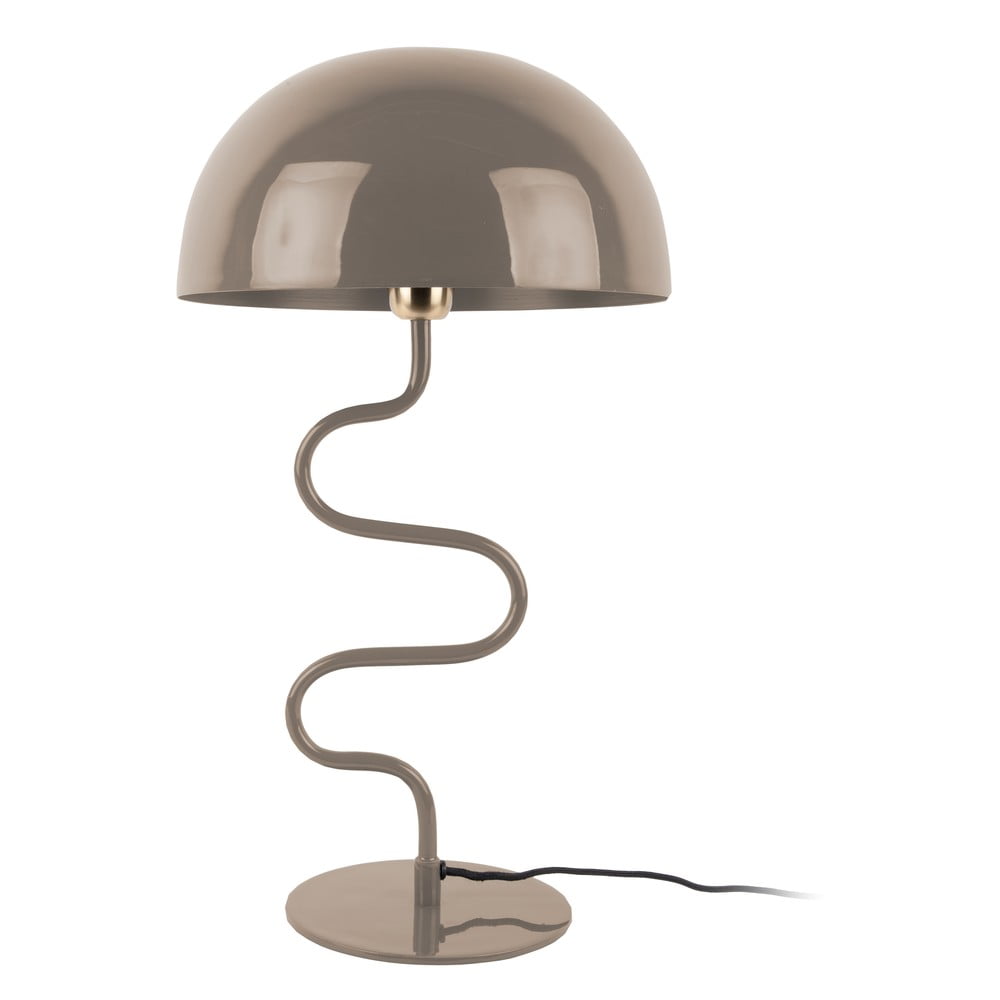 Světle hnědá stolní lampa s kovovým stínidlem (výška 54 cm) Twist – Leitmotiv