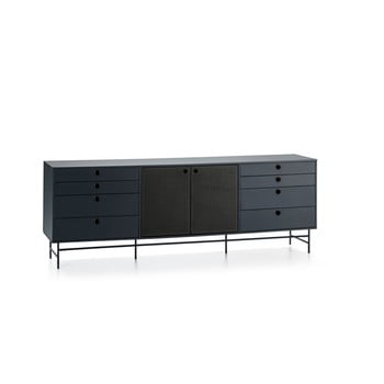 Comodă teulat punto, lungime 212 cm, negru-albastru