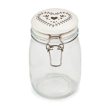 Borcan din sticlă cu capac din ceramică cooksmart woodland, 1 l
