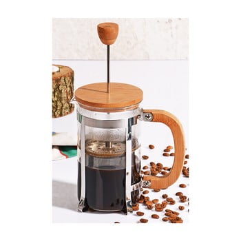 French press cu capac din bambus bisous, 600 ml