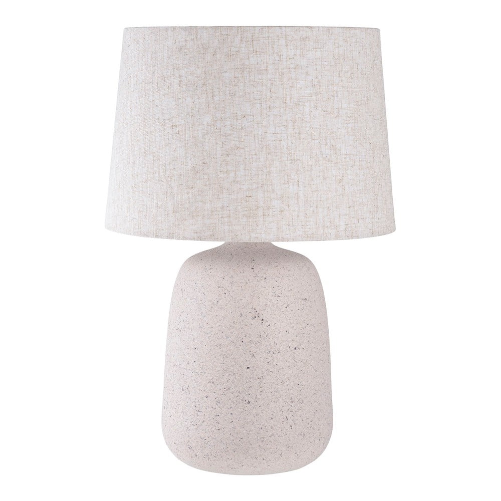 Krémová stolní lampa s textilním stínidlem (výška 47 cm) Croft – House Nordic