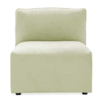 Modul de mijloc pentru canapea vivonita velvet cube, verde deschis