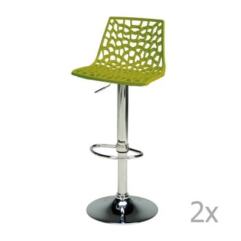 Set de 2 scaune ajustabile pentru bar Castagnetti Gass, verde title=Set de 2 scaune ajustabile pentru bar Castagnetti Gass, verde