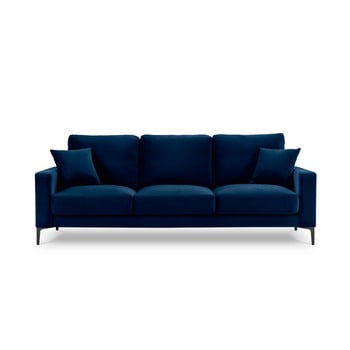 Canapea cu tapițerie din catifea kooko home harmony, 220 cm, albastru marin