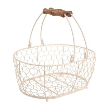 Coş metalic t&g woodware provence, 29 x 21 cm, alb